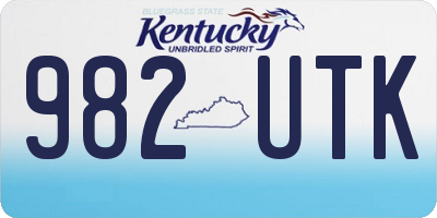 KY license plate 982UTK