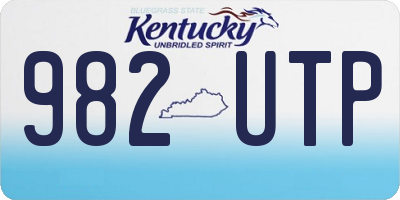 KY license plate 982UTP