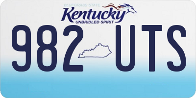 KY license plate 982UTS