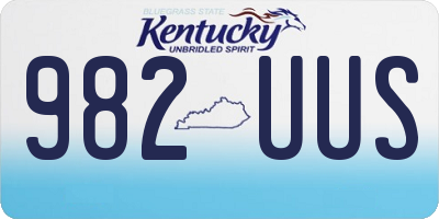 KY license plate 982UUS