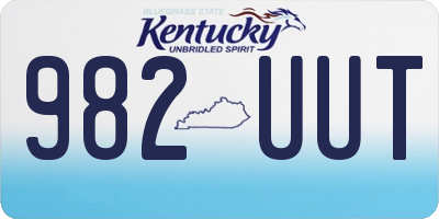 KY license plate 982UUT