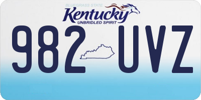 KY license plate 982UVZ