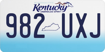 KY license plate 982UXJ