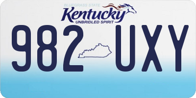 KY license plate 982UXY