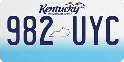 KY license plate 982UYC