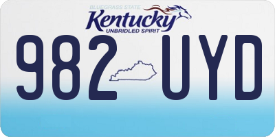 KY license plate 982UYD