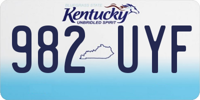 KY license plate 982UYF