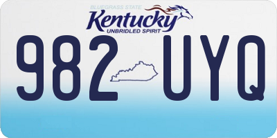 KY license plate 982UYQ