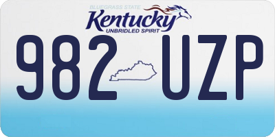 KY license plate 982UZP