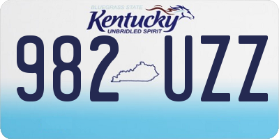 KY license plate 982UZZ