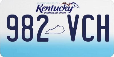 KY license plate 982VCH