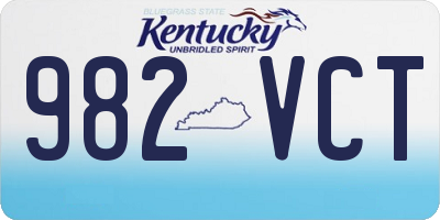 KY license plate 982VCT