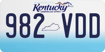 KY license plate 982VDD