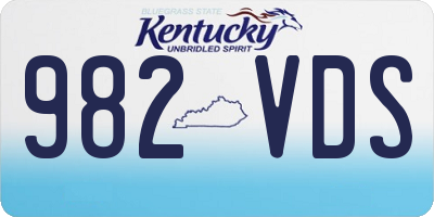 KY license plate 982VDS