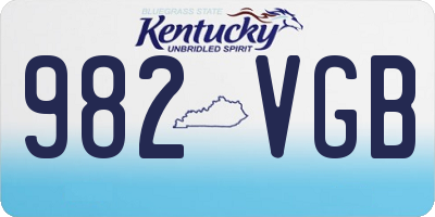 KY license plate 982VGB