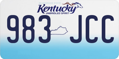 KY license plate 983JCC