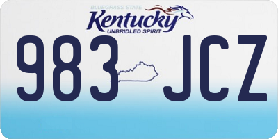 KY license plate 983JCZ