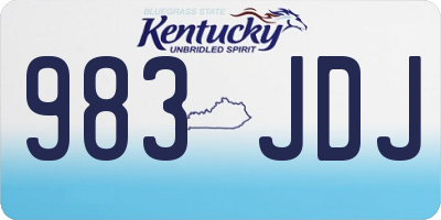 KY license plate 983JDJ