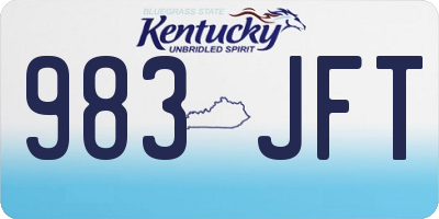 KY license plate 983JFT