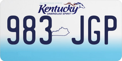 KY license plate 983JGP