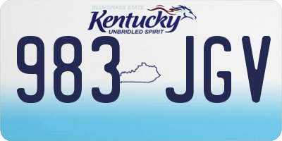 KY license plate 983JGV