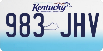 KY license plate 983JHV