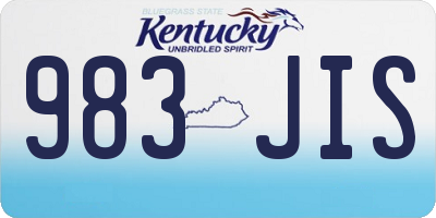 KY license plate 983JIS