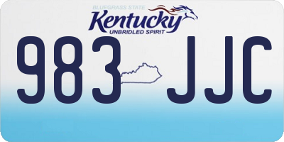 KY license plate 983JJC