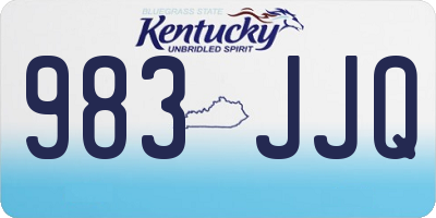KY license plate 983JJQ