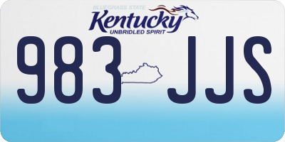 KY license plate 983JJS
