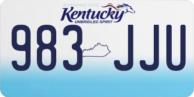 KY license plate 983JJU
