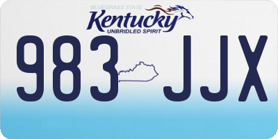 KY license plate 983JJX