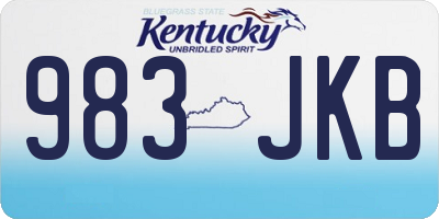 KY license plate 983JKB
