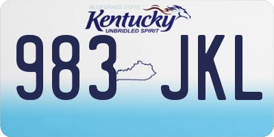 KY license plate 983JKL