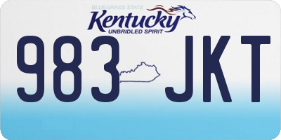 KY license plate 983JKT