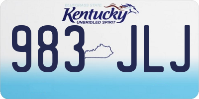 KY license plate 983JLJ