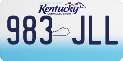 KY license plate 983JLL