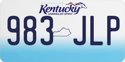 KY license plate 983JLP