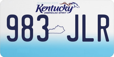 KY license plate 983JLR