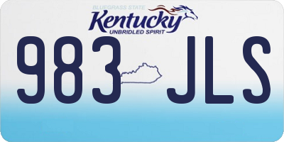 KY license plate 983JLS