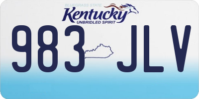 KY license plate 983JLV