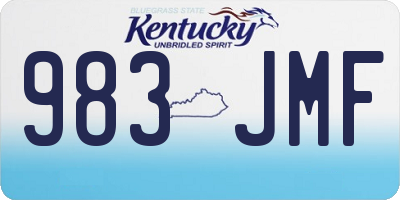 KY license plate 983JMF