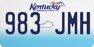 KY license plate 983JMH