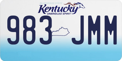 KY license plate 983JMM
