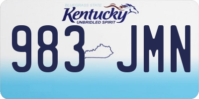 KY license plate 983JMN