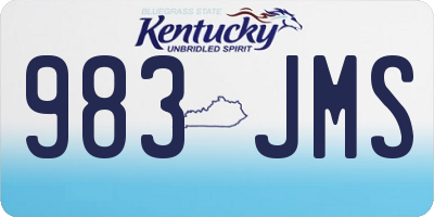 KY license plate 983JMS