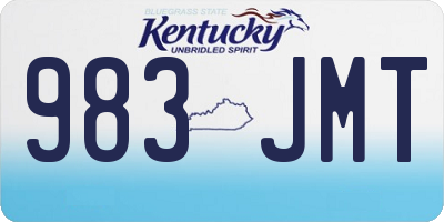 KY license plate 983JMT