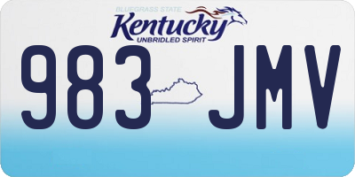 KY license plate 983JMV