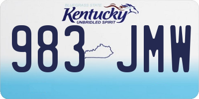 KY license plate 983JMW