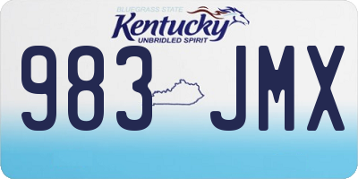 KY license plate 983JMX
